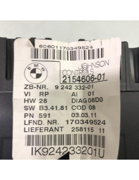 Compteur BMW SERIE 1 E88 CABRIO Diesel
