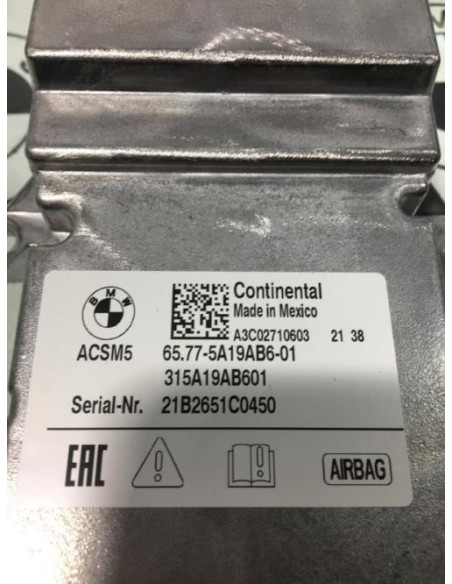 Boitier air bag BMW SERIE 5 G31 TOURING PHASE 1 BREAK 