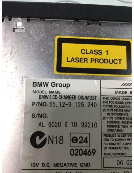 Chargeur CD BMW SERIE 5 E60 PHASE 1 