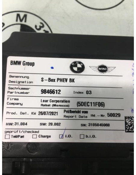 Batterie BMW SERIE 3 G20 