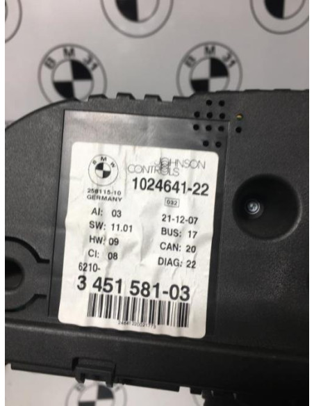 Compteur BMW X3 E83 PHASE 2 Diesel