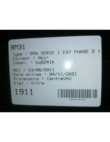 Volant BMW SERIE 1 E87 PHASE 2 Diesel