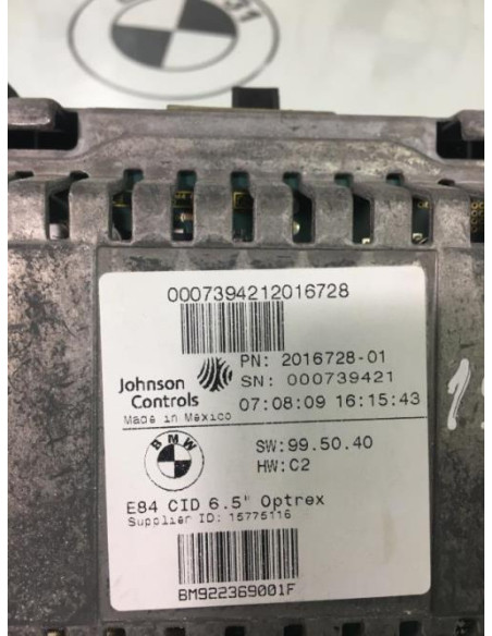 Ecran GPS BMW X1 E84 PHASE 1 Diesel