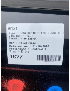 Air bag lateral gauche BMW SERIE 3 E46 TOURING PHASE 2 BREAK Diesel 2