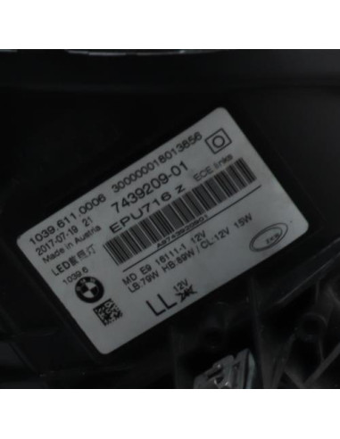 Optique avant principal gauche (feux)(phare) BMW SERIE 5 G30/F90 PHASE 1 