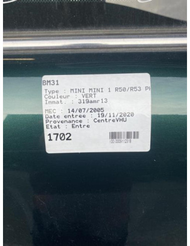 Calculateur MINI MINI 1 R50/R53 PHASE 1 Diesel