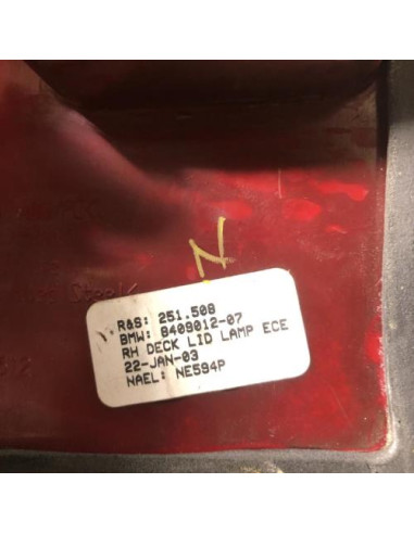 Feu arriere secondaire droit (feux) BMW X5 E53 