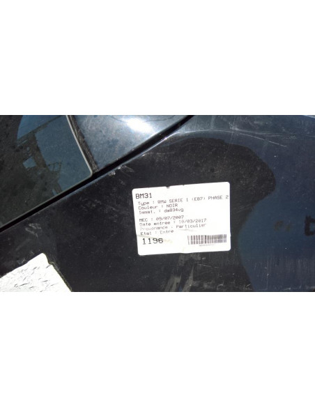 Attache ceinture arriere gauche BMW SERIE 1 E87 PHASE 2 Essence