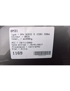 Balais essuie glace avant BMW SERIE 5 E39 PHASE 2 Diesel 2