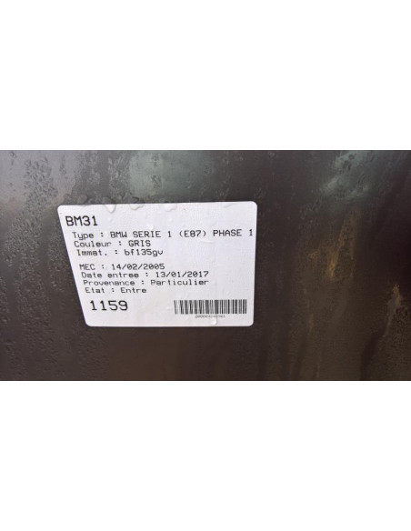 Verin de coffre BMW SERIE 1 E87 PHASE 1 Diesel