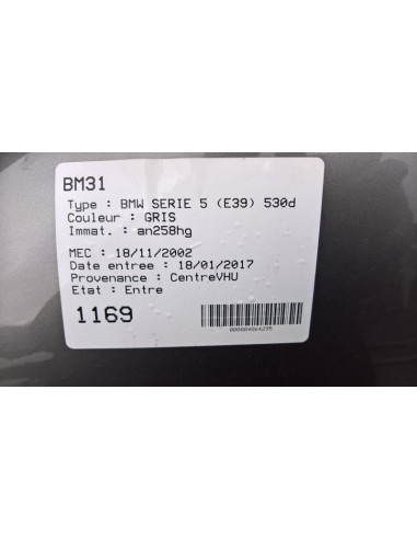 Durite BMW SERIE 5 E39 PHASE 2 Diesel