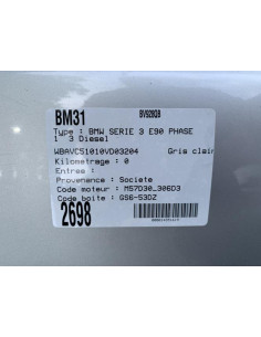 Malle/Hayon arriere BMW SERIE 3 E90 PHASE 1 Diesel 2
