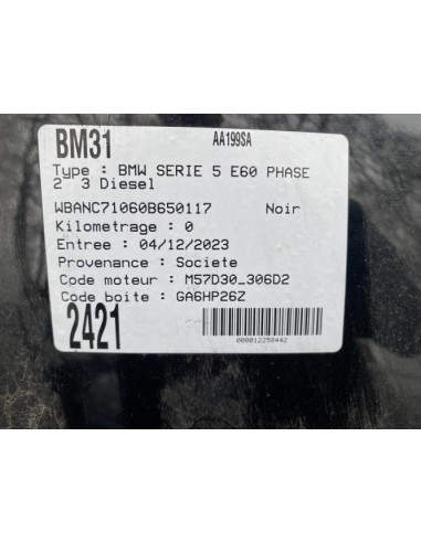 Support de boite BMW SERIE 5 E60 PHASE 1 