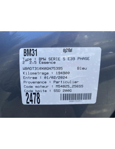 Retroviseur interieur BMW SERIE 5 E39 PHASE 2 Essence