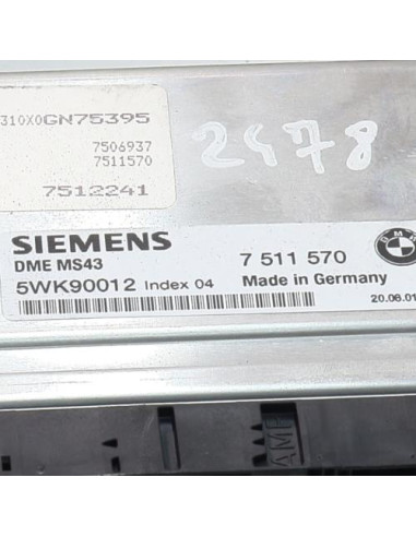 Calculateur moteur BMW SERIE 5 E39 PHASE 2 Essence