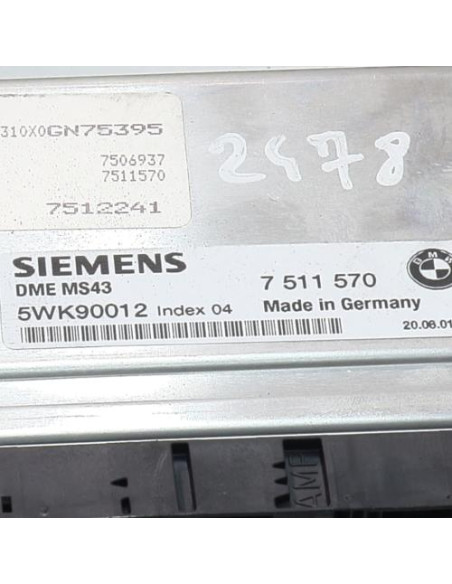 Calculateur moteur BMW SERIE 5 E39 PHASE 2 Essence