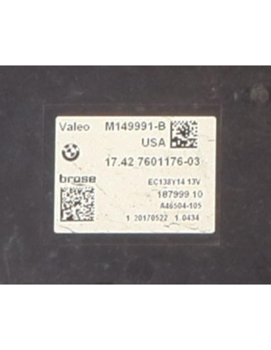 Moto ventilateur radiateur BMW X3 F25 PHASE 2 Diesel