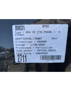 Optique avant principal gauche (feux)(phare) BMW X5 E70 PHASE 1 Diesel 2