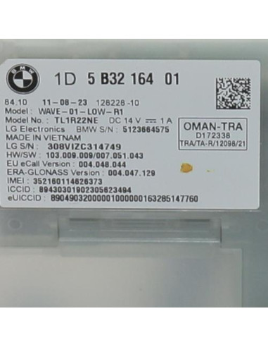 Calculateur BMW SERIE 4 G22 COUPE PHASE 2 