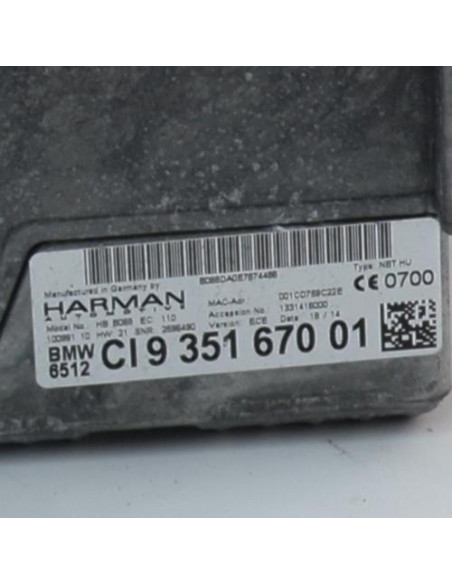 Autoradio d'origine BMW SERIE 4 F32 COUPE PHASE 1 Diesel