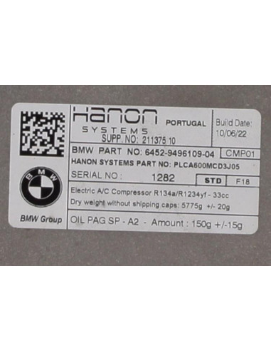 Compresseur clim BMW SERIE 3 G20 