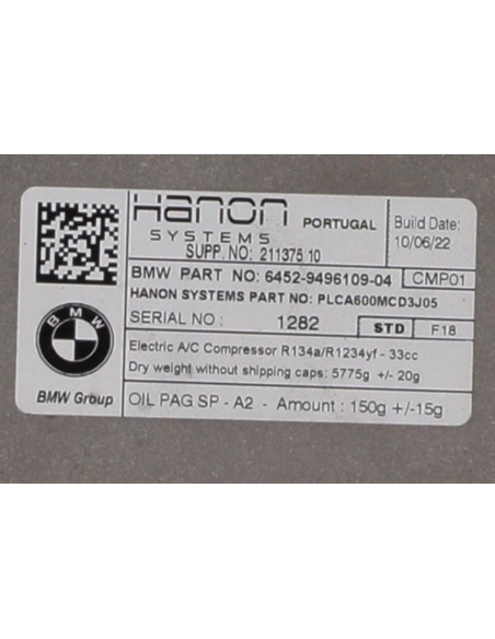 Compresseur clim BMW SERIE 3 G20 
