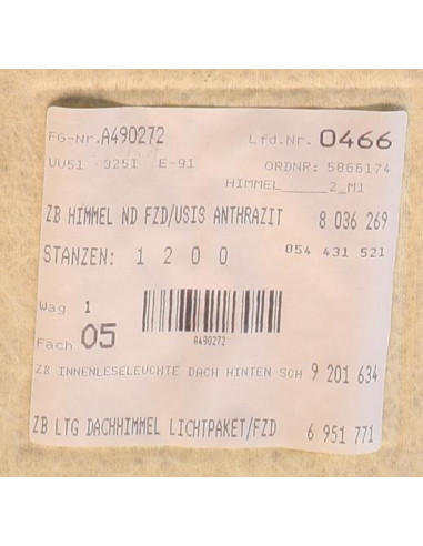 Ciel de toit BMW SERIE 3 E91 TOURING PHASE 2 BREAK Essence