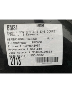 Porte avant gauche BMW SERIE 3 E46 COUPE PHASE 1 Essence 2