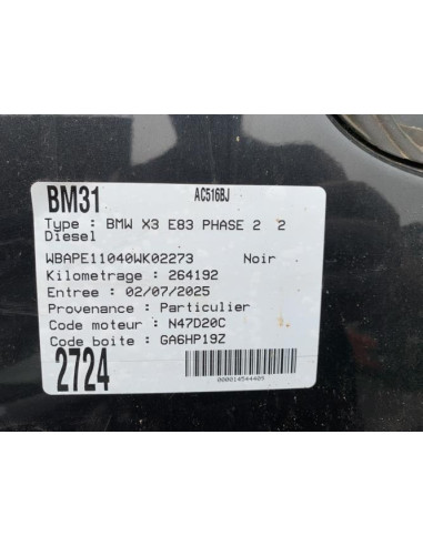 Extension d'aile arriere gauche BMW X3 E83 PHASE 2 Diesel