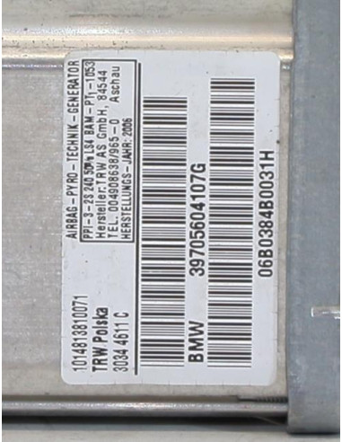 Air bag passager BMW X3 E83 PHASE 1 