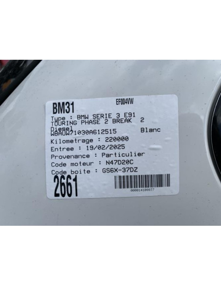 Pivot de moyeu arriere gauche BMW SERIE 3 E91 TOURING PHASE 2 BREAK Diesel