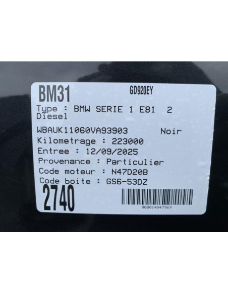 Amortisseur arriere droit BMW SERIE 1 E81 Diesel