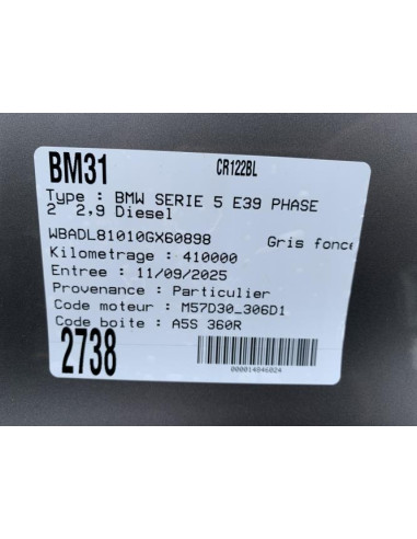 Pompe lave phares BMW SERIE 5 E39 PHASE 2 Diesel