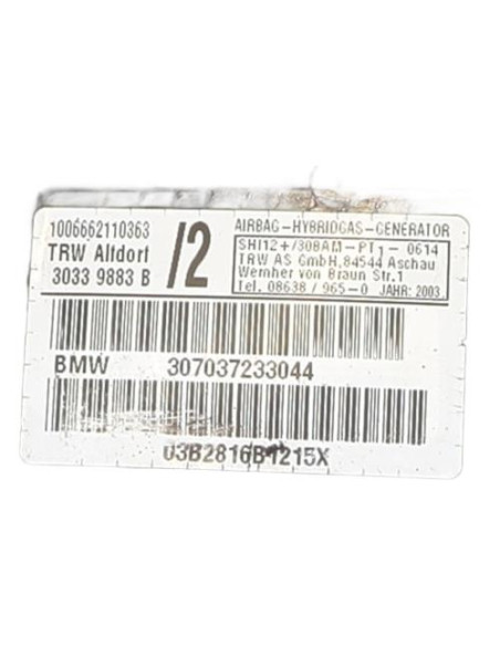 Air bag lateral gauche BMW SERIE 3 E46 COUPE PHASE 2 Diesel