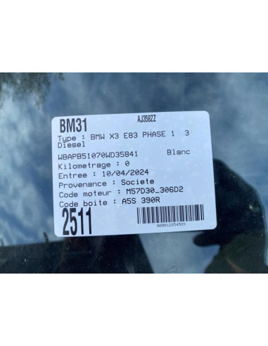 Porte fusible BMW X3 E83 PHASE 1 Diesel