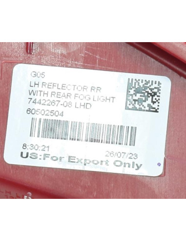 Catadioptre arriere gauche BMW X5 G05 PHASE 1 Diesel