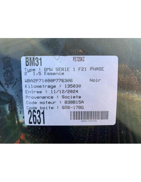 Barillet porte avant gauche BMW SERIE 1 F21 PHASE 2 Essence