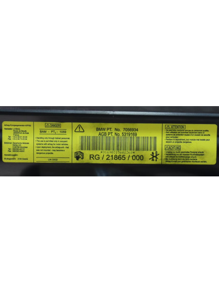 Air bag passager MINI MINI 1 R50/R53 PHASE 1 Essence