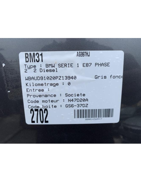 Moteur leve vitre arriere droit BMW SERIE 1 E87 PHASE 2 Diesel