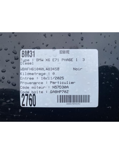 Reservoir BMW X6 E71 PHASE 1 Diesel