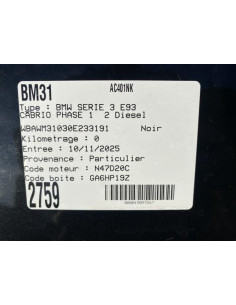 Fusee avant droit BMW SERIE 3 E93 CABRIO PHASE 1 Diesel 2