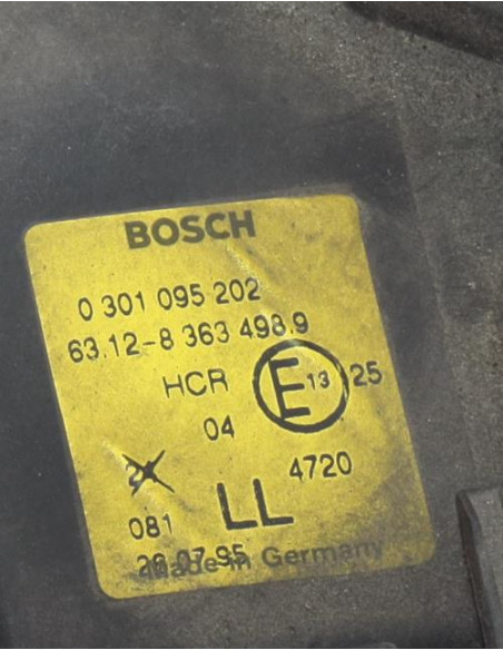 Optique avant principal droit (feux)(phare) BMW SERIE 3 E36 