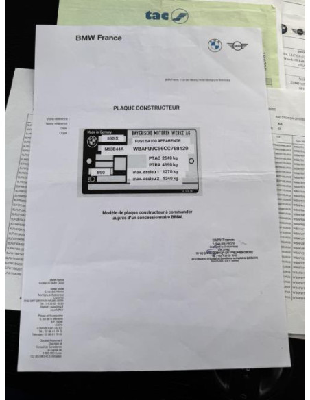 Echangeur air (Intercooler) BMW SERIE 5 F10 PHASE 1 Essence