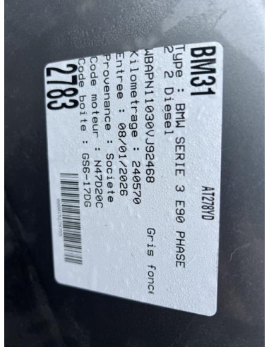 Joint de porte avant gauche BMW SERIE 3 E90 PHASE 2 Diesel