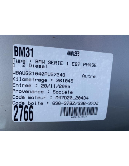 Moteur BMW SERIE 1 E87 PHASE 1 Diesel