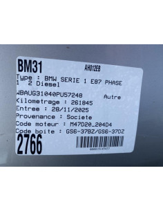 Boite de vitesses BMW SERIE 1 E87 PHASE 1 Diesel 2