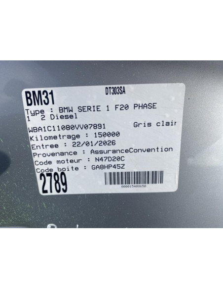 Arbre de transmission (propulsion) BMW SERIE 1 F20 PHASE 1 Diesel