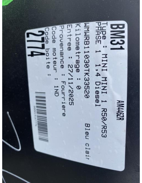 Boite de vitesses MINI MINI 1 R50/R53 PHASE 1 Diesel