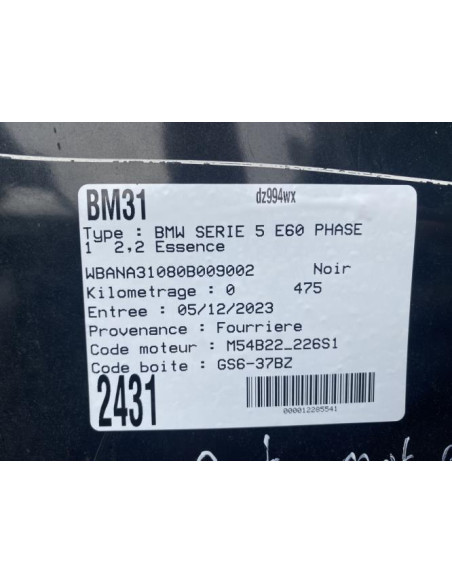 Vitre arriere gauche BMW SERIE 5 E60 PHASE 1 Essence