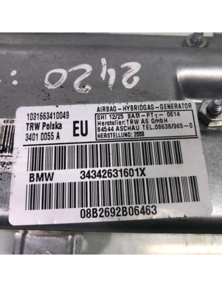 Air bag lateral droit BMW X3 E83 PHASE 2 Diesel